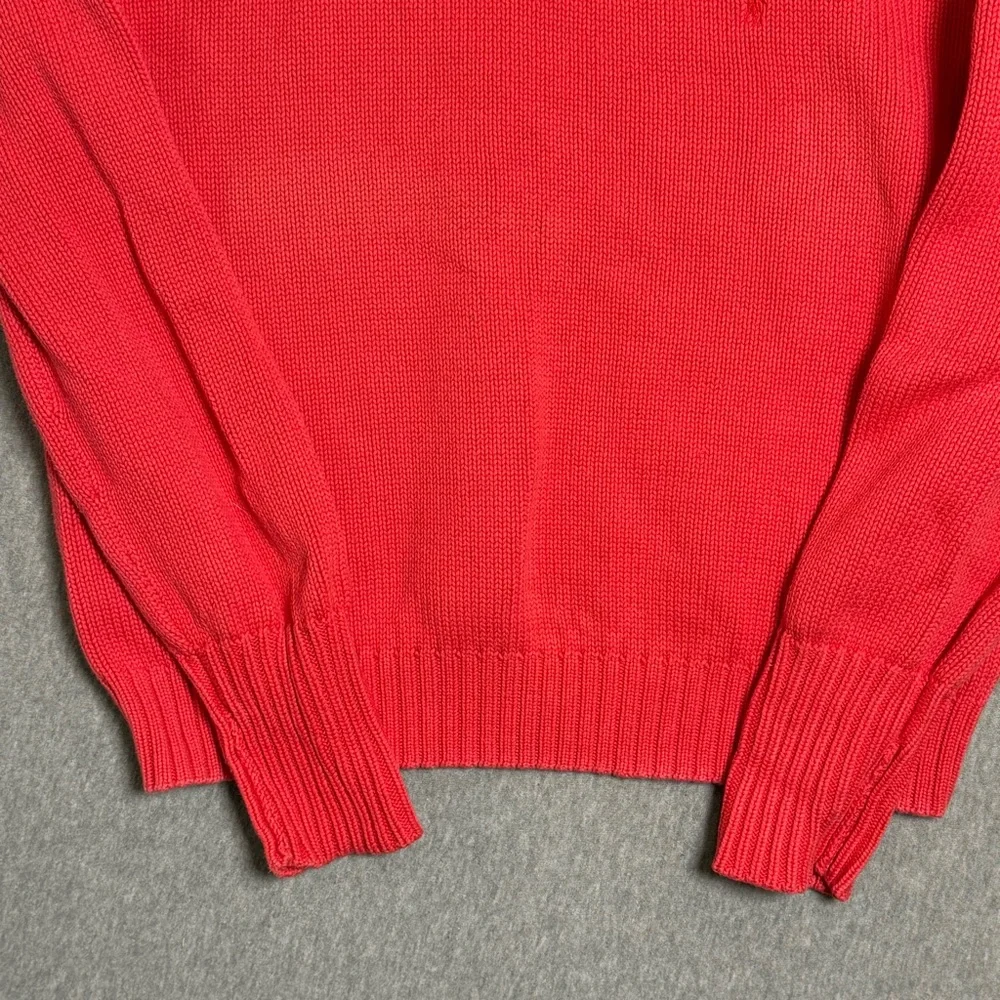 Vintage Polo Sport Ralph Lauren Sweater Red Women's Large L  Crewneck Pony Logo - Picture 5 of 7